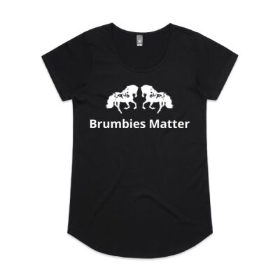 Womens Brumbies Matter T-Shirt -Scoop Tee (FRONT LOGO) Thumbnail