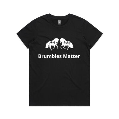 Womens Brumbies Matter T-Shirt -Regular Fit (FRONT LOGO) Thumbnail