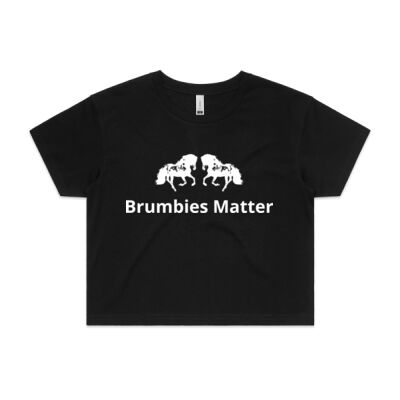 Womens Brumbies Matter Crop Tee (FRONT LOGO) Thumbnail