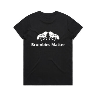 Womens Brumbies Matter T-Shirt -Regular Fit (BACK LOGO) Thumbnail
