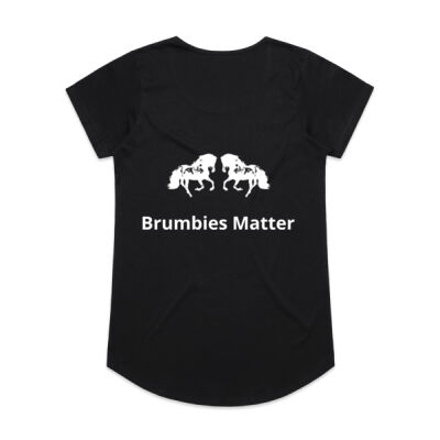 Womens Brumbies Matter T-Shirt -Scoop Tee (BACK LOGO) Thumbnail